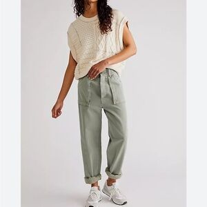 Mother Green High-waisted curbside utility pant